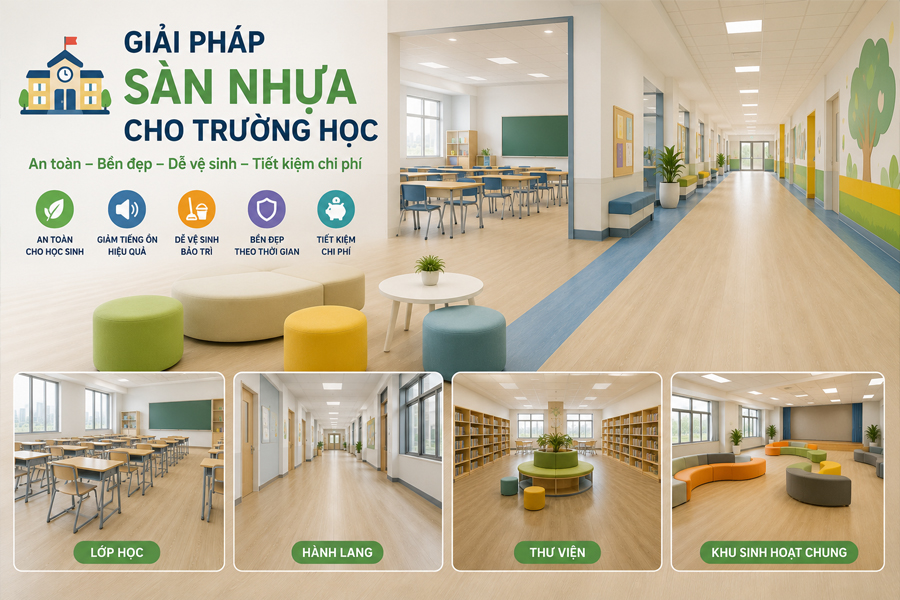 GIẢI PHÁP SÀN NHỰA CHO TRƯỜNG HỌC