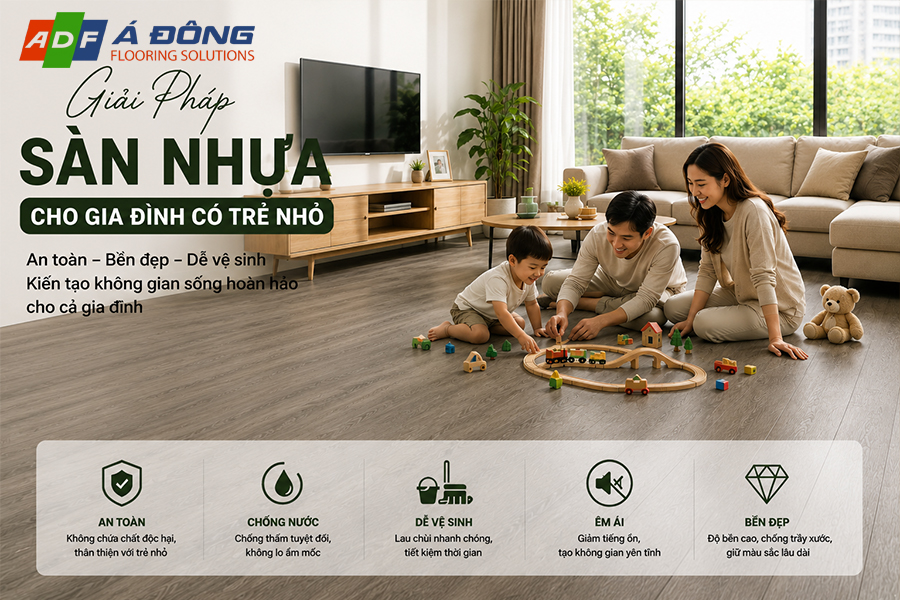 Giải Pháp Sàn Nhựa Cho Gia Đình Có Trẻ Nhỏ