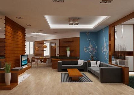 Sàn nhựa galaxy trong không gian nội thất