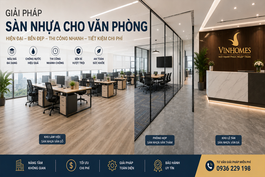 GIẢI PHÁP SÀN NHỰA CHO VĂN PHÒNG